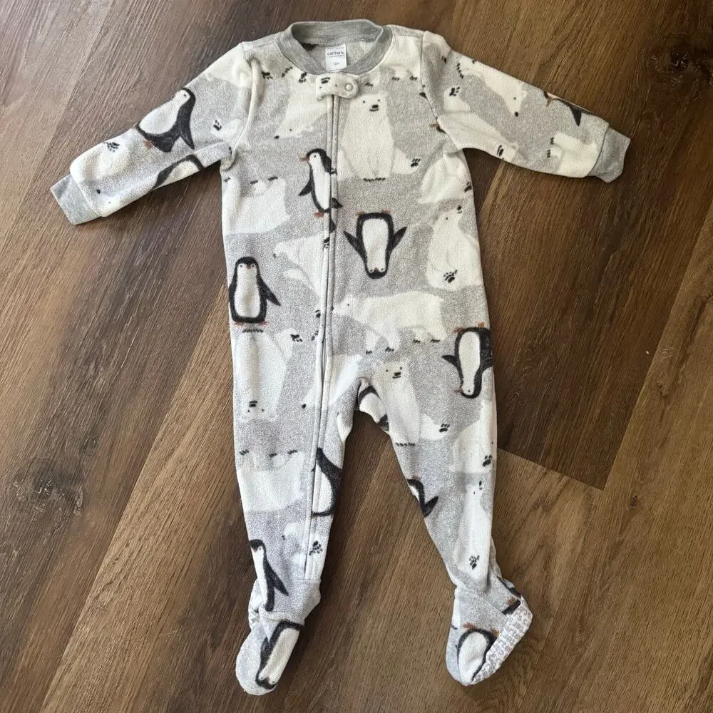 Bundle of Baby Boy Cool Weather Pajamas/PJs: Gap and Carter's, 2 Pair.
